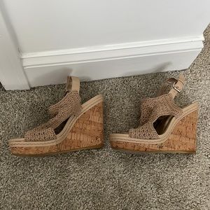 Audrey Brooke Wedges - Worn Once - Excellent Condition - Size 7.5 Women’s
